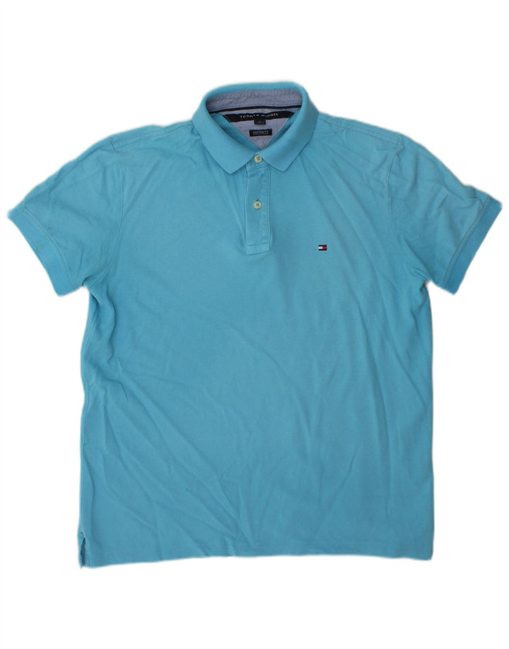 Tommy Hilfiger Herren Custom Fit Poloshirt Mittelblau