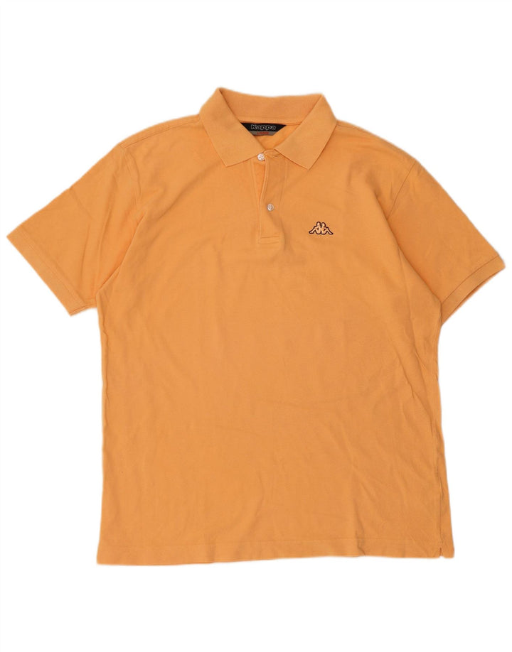 Kappa Herren Poloshirt Large Orange Baumwolle
