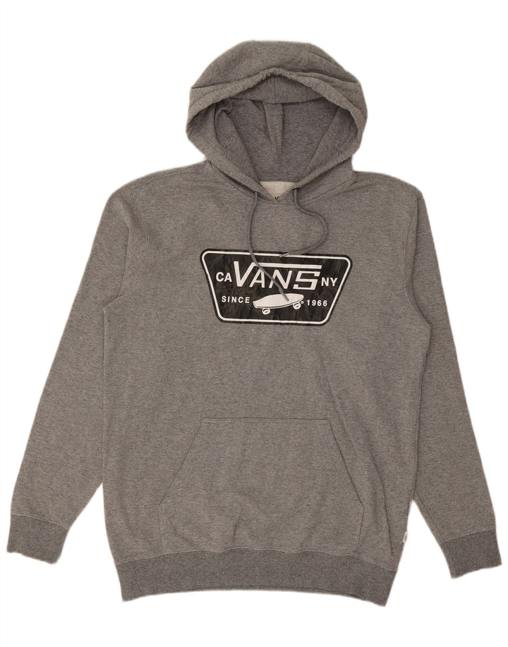 VANS Herren-Kapuzenpullover mit Grafik, mittelgrau gefleckte Baumwolle