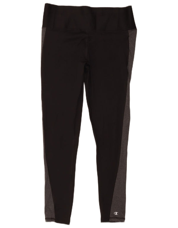 Champion Damen Leggings UK 18 XL Schwarz Colourblock Polyester