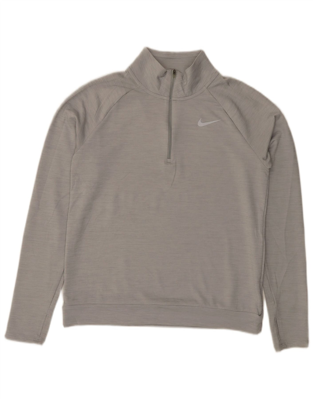 NIKE Herren Dri Fit Pullover-Trainingsanzug mit Reißverschluss, Größe S, Grau meliert