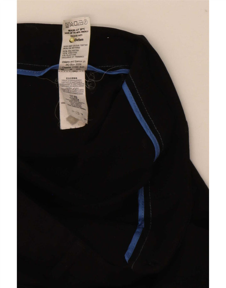 Marks & Spencer Damen Bootcut-Anzughose UK 12 Medium W32 L30 Schwarz