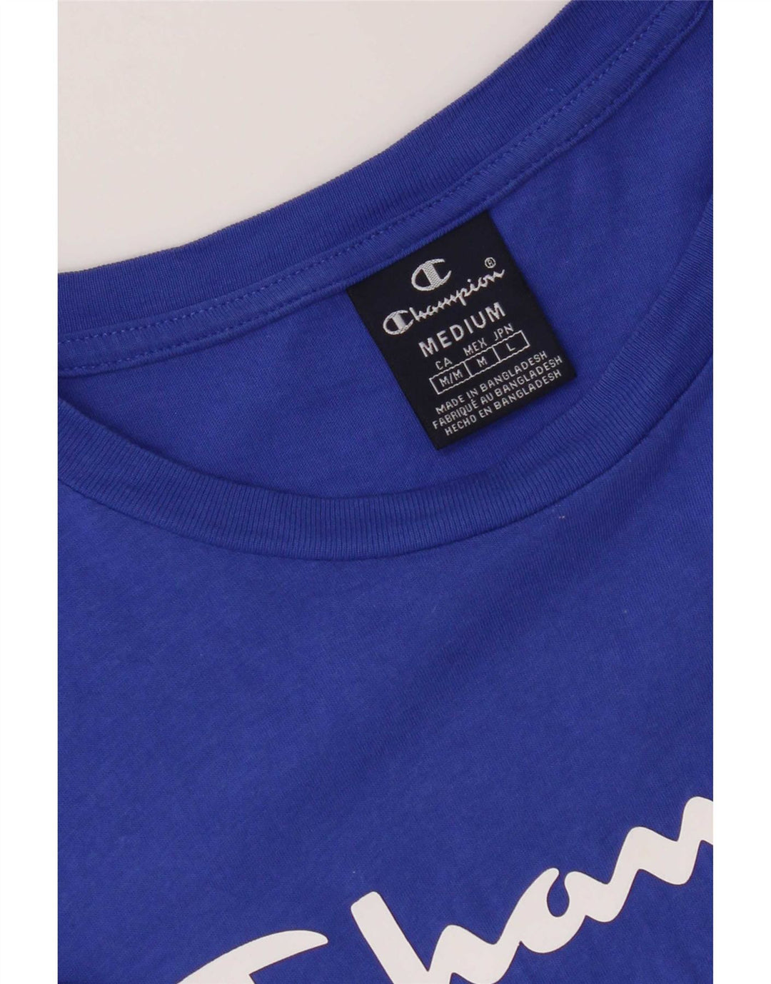 Champion Herren Grafik-T-Shirt-Oberteil Mittelblau