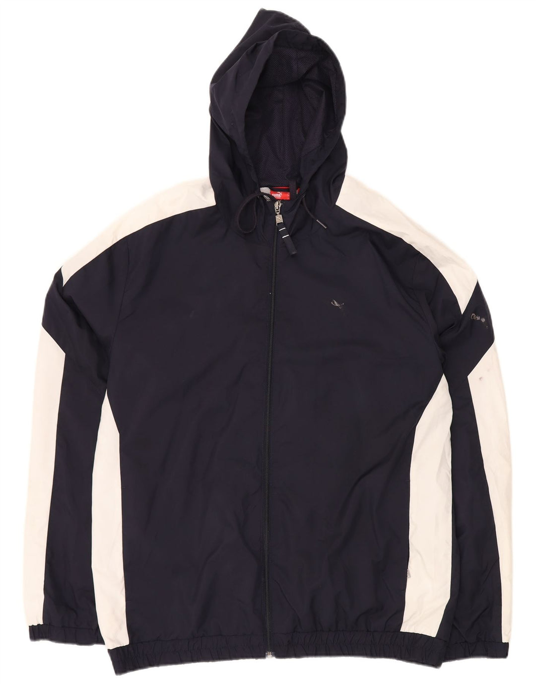 PUMA Herren-Trainingsanzug mit Kapuze, Oberteil, Jacke, groß, Marineblau, Farbblock