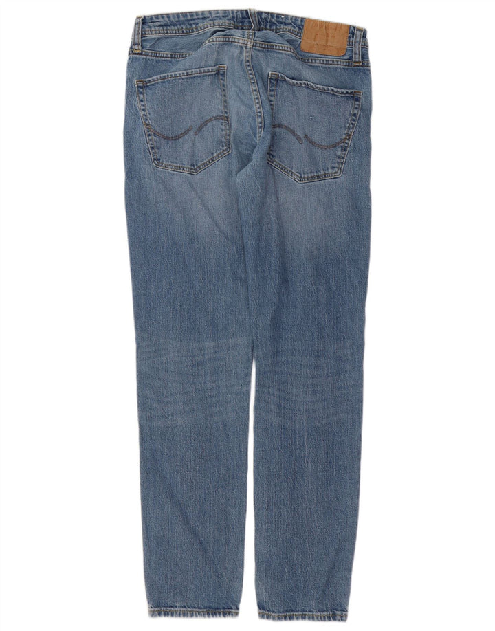Jack & Jones Herren Tim Slim Jeans W32 L32 Blaue Baumwolle
