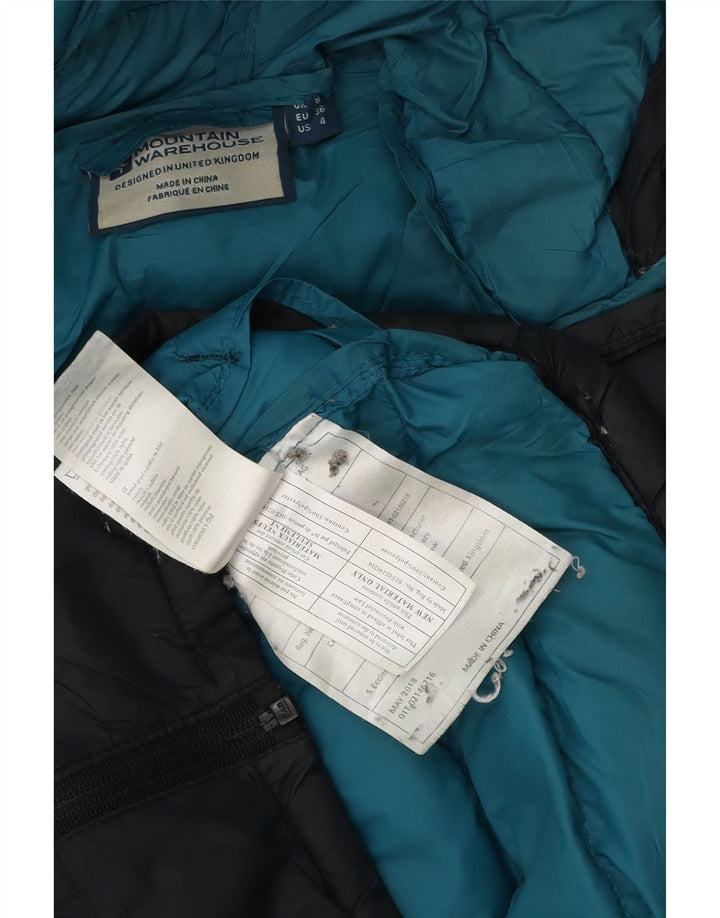 Mountain Warehouse Wattierte Damenjacke mit Kapuze, UK 8, Samll, schwarzes Polyester