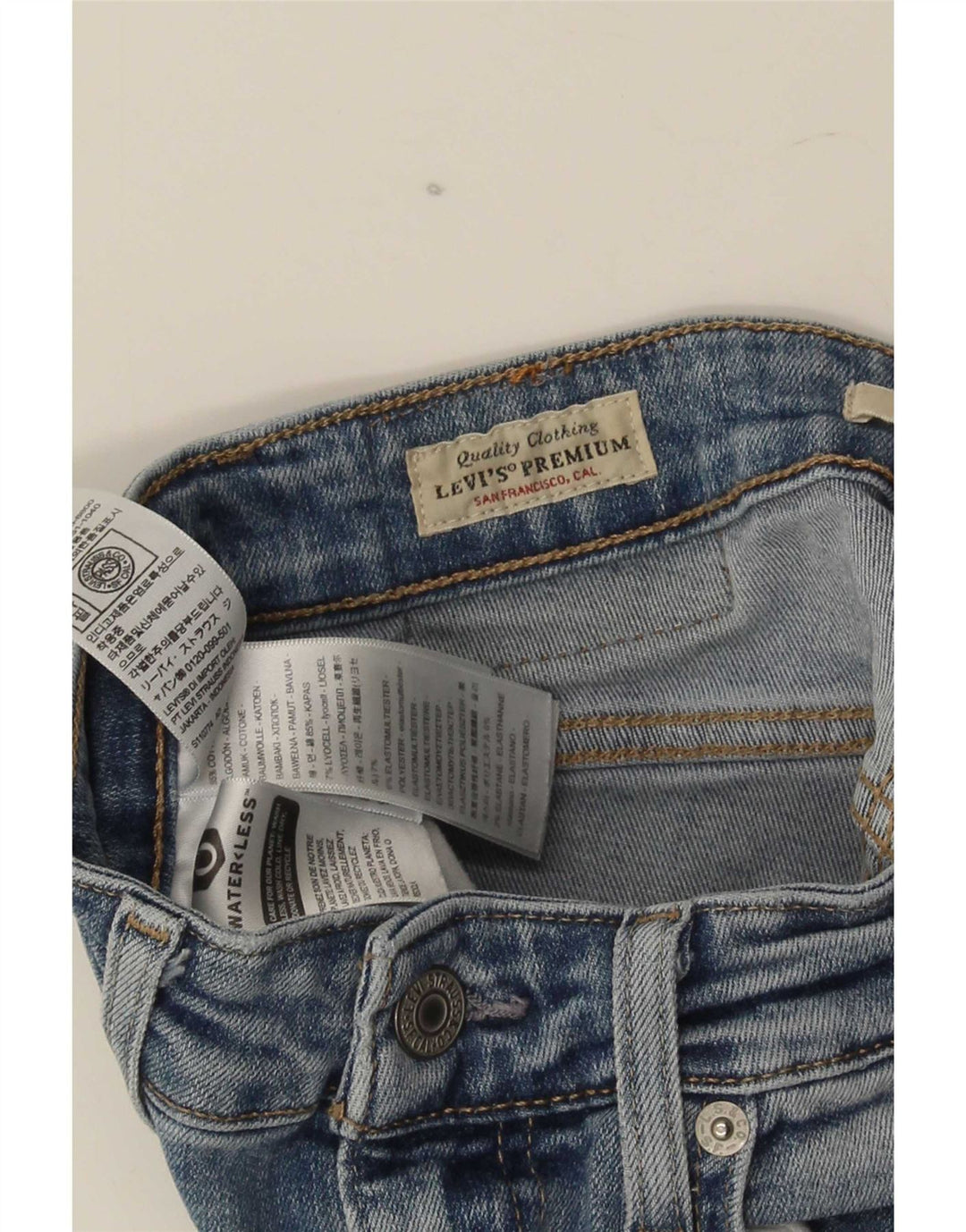 Levi's Damen 726 Flared Jeans W26 L30 Blaue Baumwolle