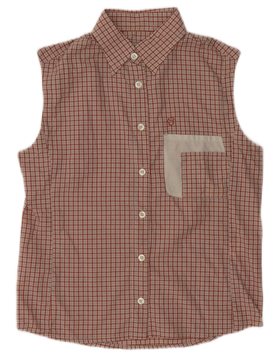 Bailo Damen ärmelloses Hemd UK 14 Medium Red Check Polyamid