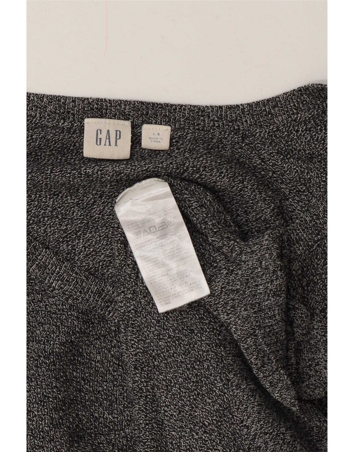 Gap Herren-Pullover mit V-Ausschnitt, groß, marineblau gesprenkelte Baumwolle