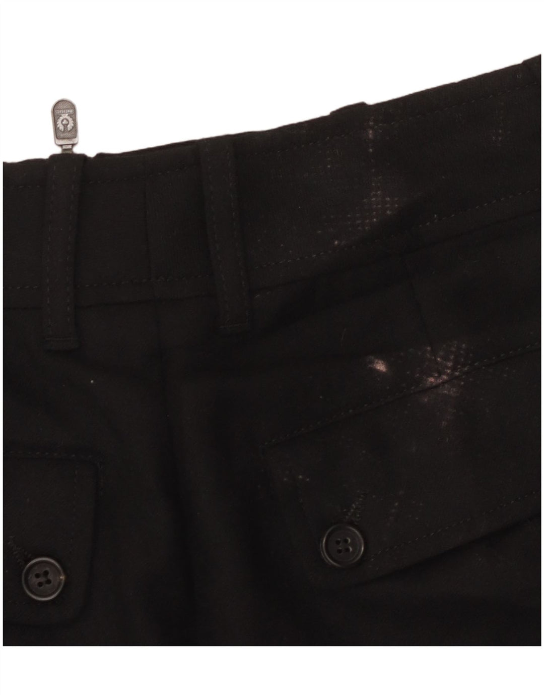 Belstaff Damen Grafik-Bleistiftrock IT 44 Medium W30 Schwarze Wolle