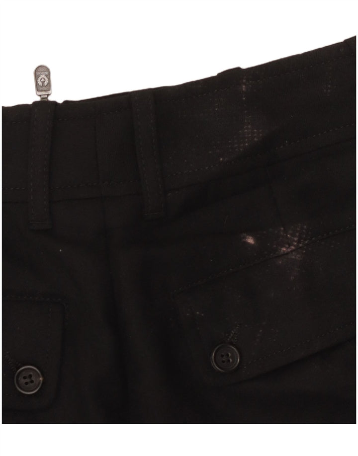 Belstaff Damen Grafik-Bleistiftrock IT 44 Medium W30 Schwarze Wolle