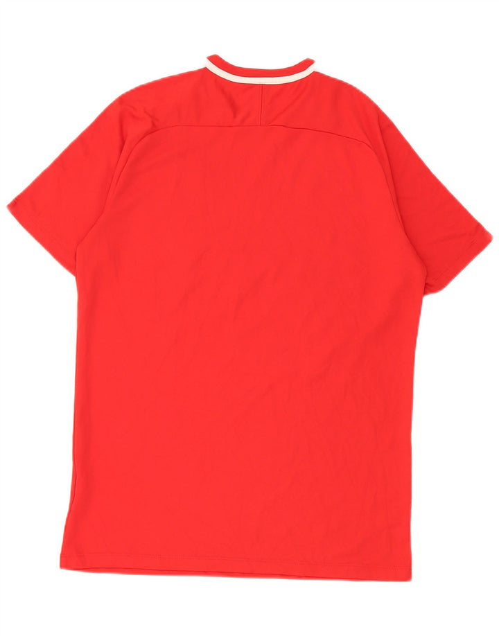 Nike Herren Dri Fit Grafik-T-Shirt-Oberteil Mittelrotes geometrisches Polyester