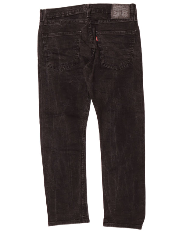 Levi's Herren 502 Tapered Jeans W32 L27 Schwarze Baumwolle
