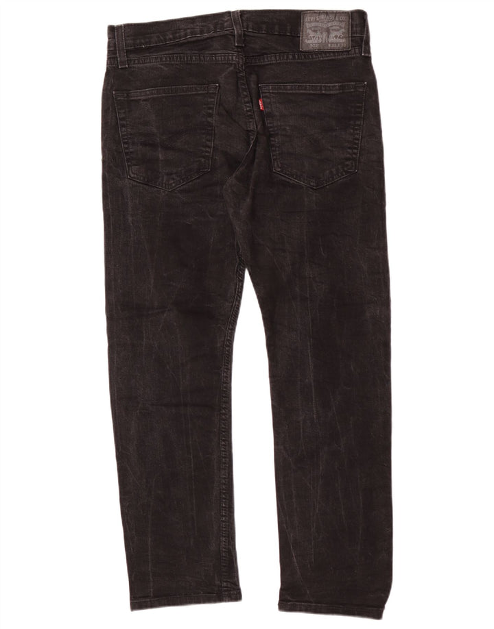Levi's Herren 502 Tapered Jeans W32 L27 Schwarze Baumwolle