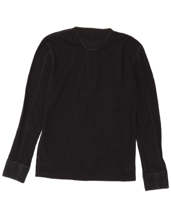 SUPERDRY Herren Heritage Top Langarm XL Schwarz Baumwolle