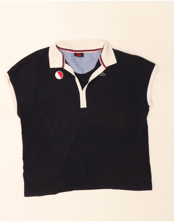 KAPPA Damen Übergroßes Poloshirt UK 16 Large Marineblau