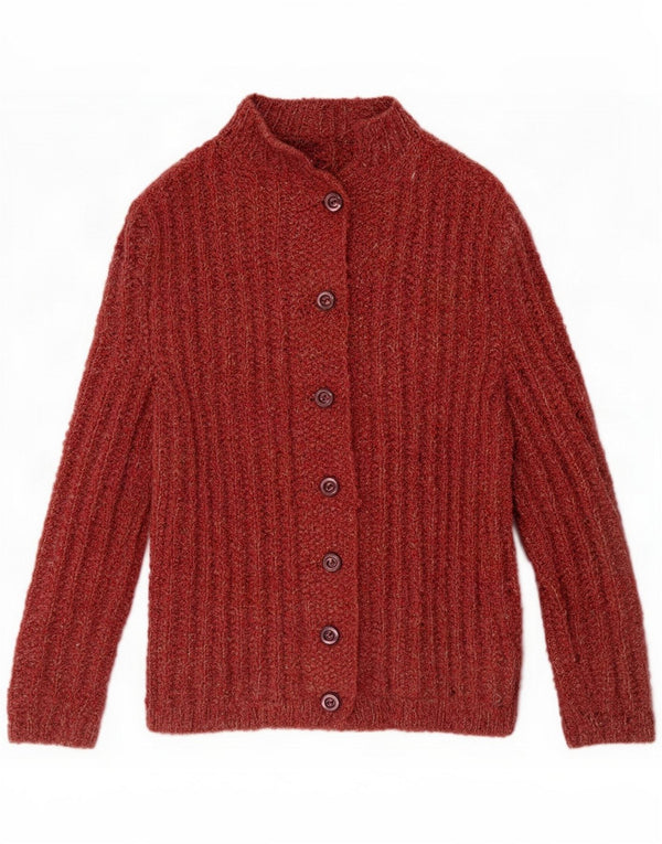 Vintage Damen Strickjacke UK 16 Large Rot meliert