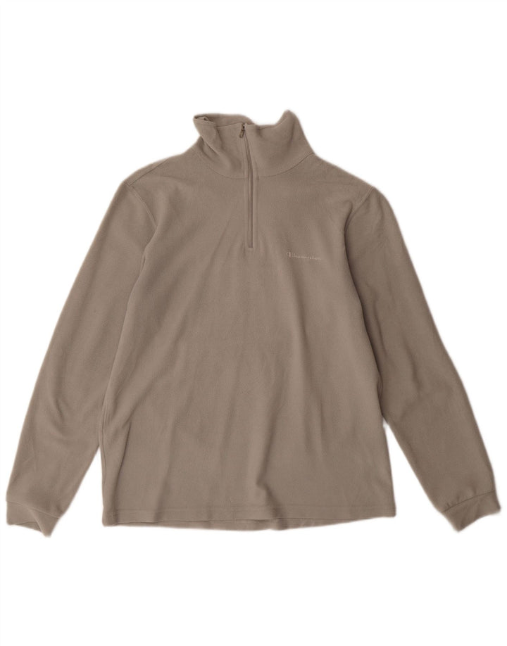 Champion Herren-Fleecepullover mit Reißverschluss, Größe S, Grau, Polyester