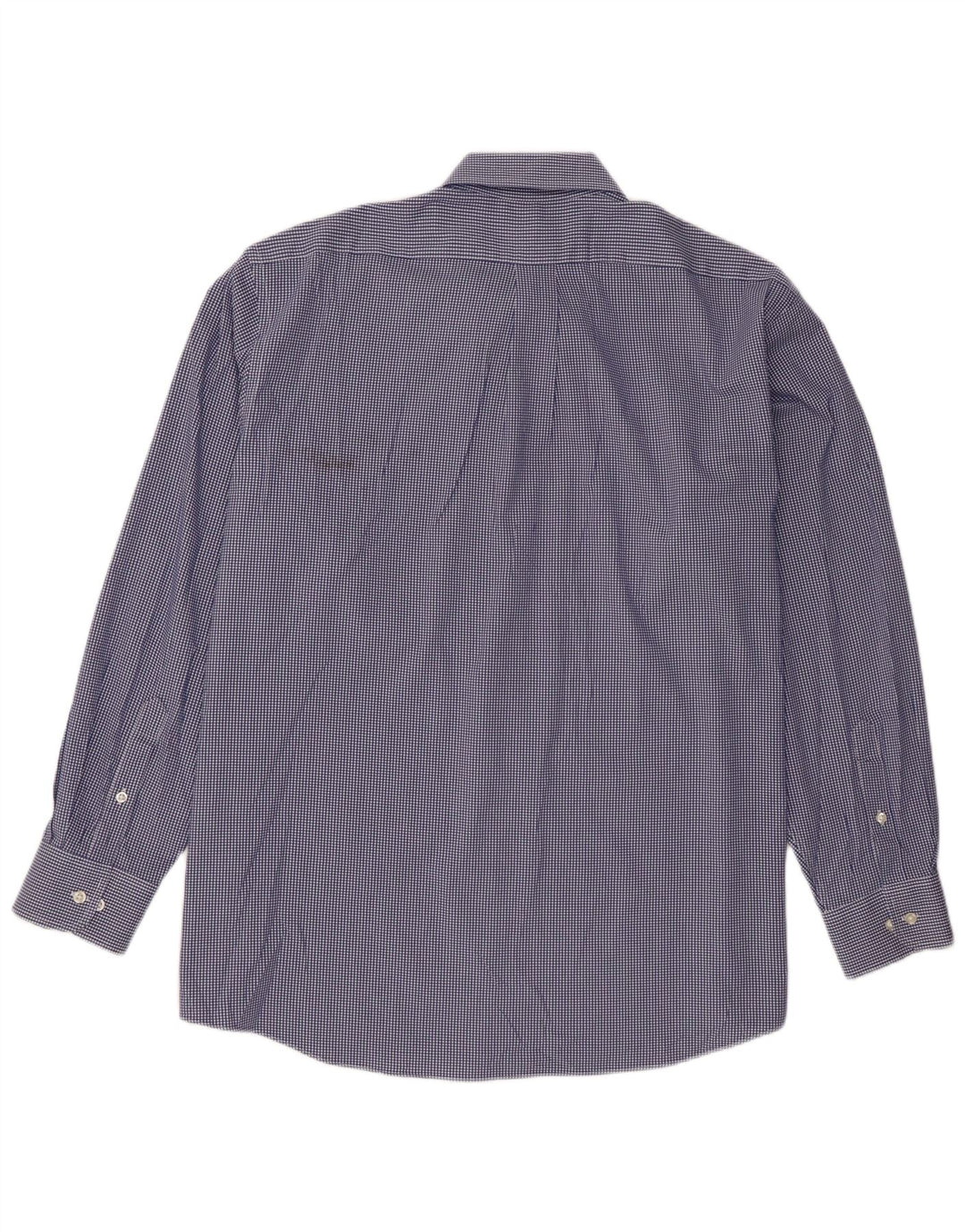 Chaps Herren-Hemd mit normaler Passform, Größe 18 2XL, blaue Gingham-Baumwolle