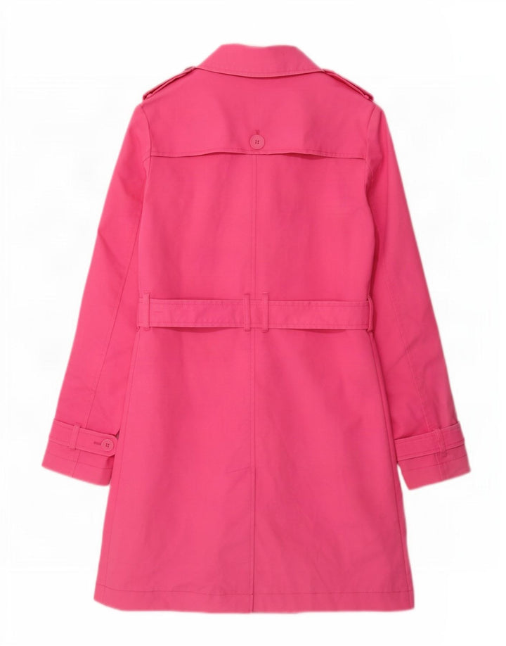 Jack Wills Damen Trenchcoat UK 12 Mittelrosa Baumwolle