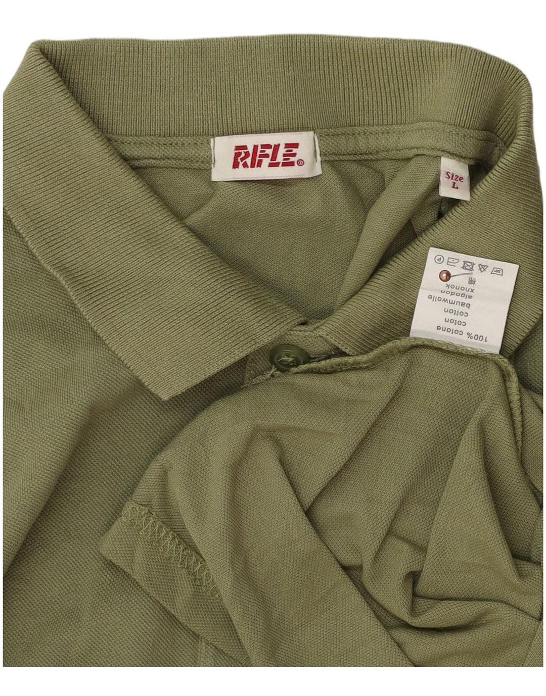 Rifle Herren-Poloshirt, groß, grüne Baumwolle