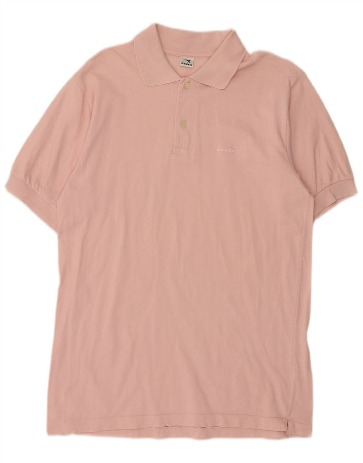 Diadora Herren-Poloshirt aus mittelrosa Baumwolle