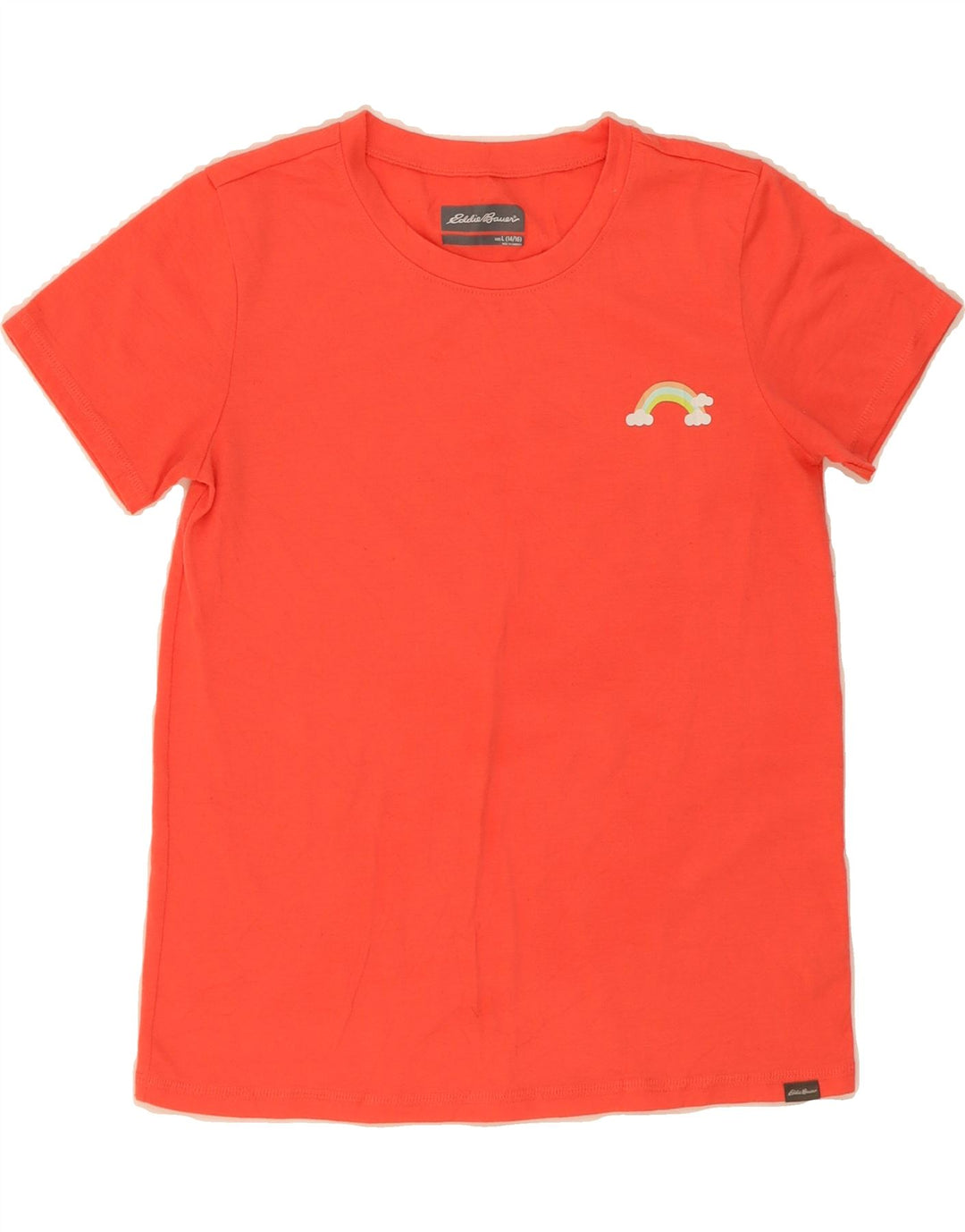 EDDIE BAUER Girls T-Shirt Top 14-15 Years Large  Orange Polyester Vintage Eddie Bauer and Second-Hand Eddie Bauer from Messina Hembry 