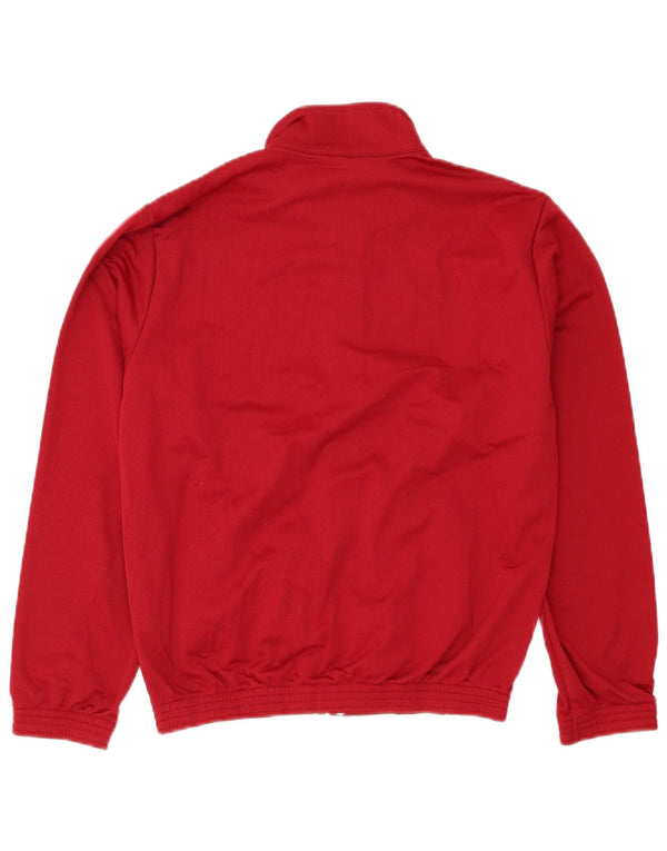 Errea Womens Graphic Oversized Tracksuit Top Jacket UK 6 XS Red Colourblock