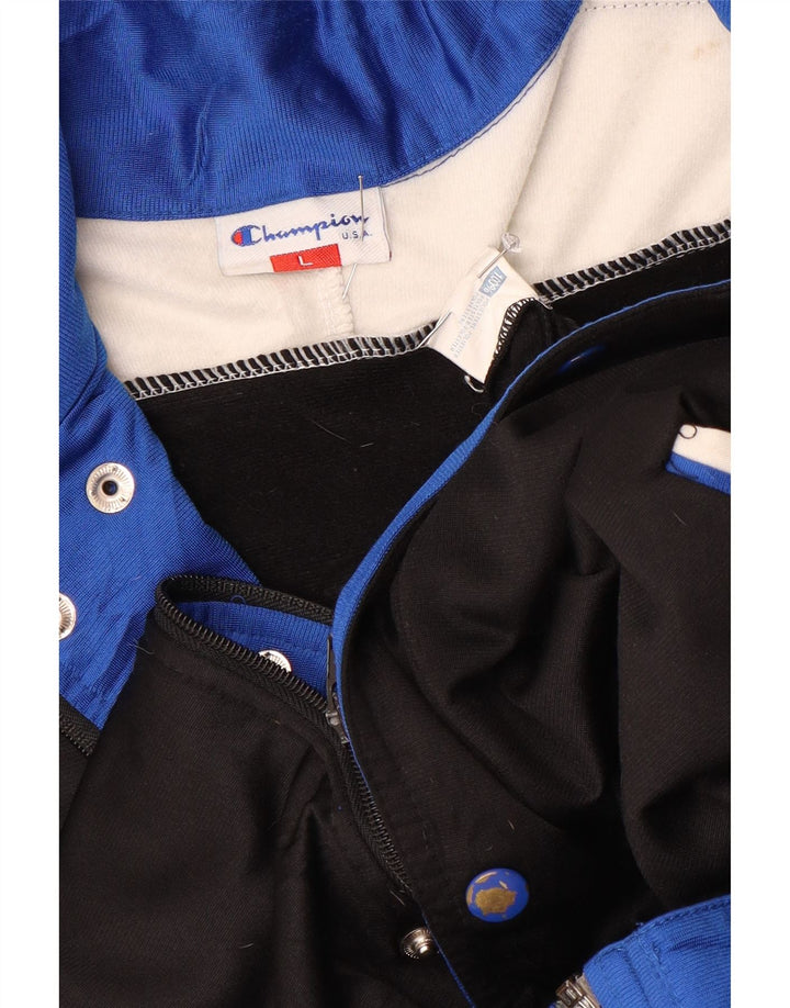 Champion Herren-Trainingsanzugoberteil mit Grafik, Größe L, Schwarz, Farbblock