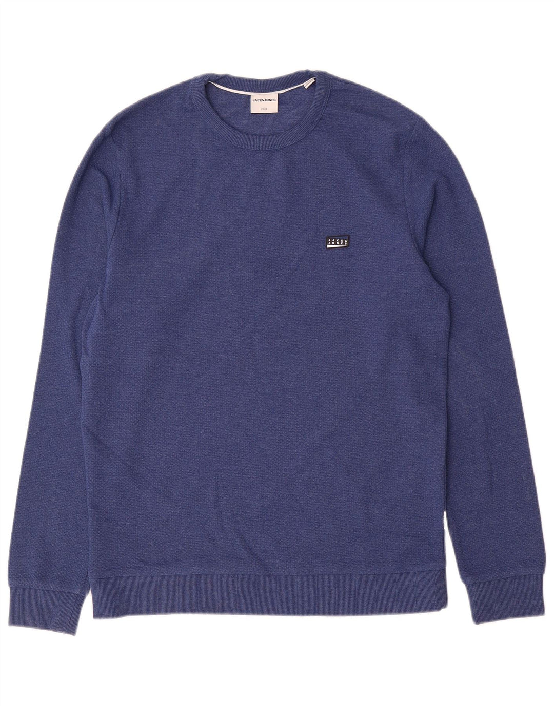 Jack & Jones Herren-Sweatshirt-Pullover aus mittelblauer Baumwolle