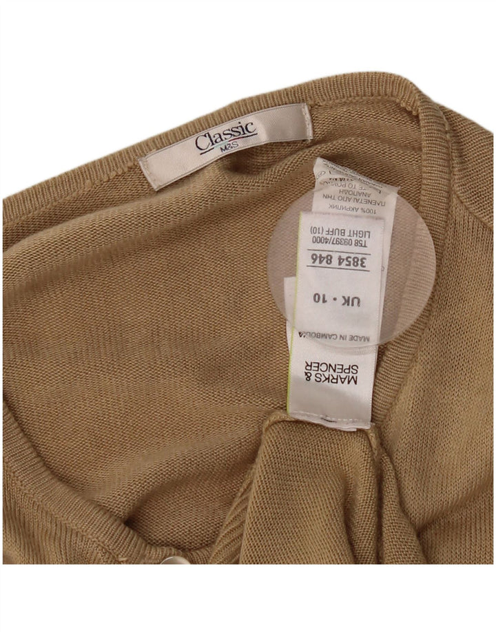 Marks & Spencer Damen-Cardigan-Pullover UK 10 Small Beige Acryl