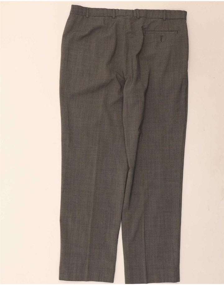 Marks & Spencer Herren-Anzughose mit Pegged-Anzug, W40, L33, schwarzes Polyester