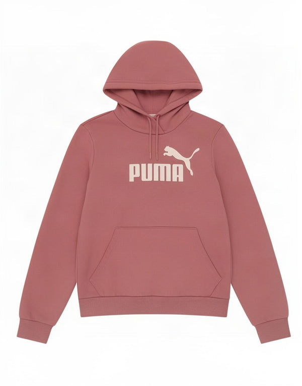 Puma Womens Graphic Hoodie Pullover UK 12 Mittelrosa Baumwolle