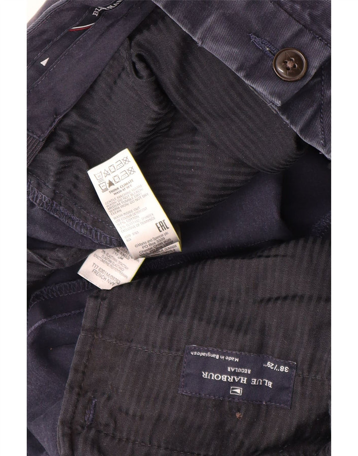 MARKS & SPENCER Herren Blue Harbour Chinohose W38 L27 Marineblau