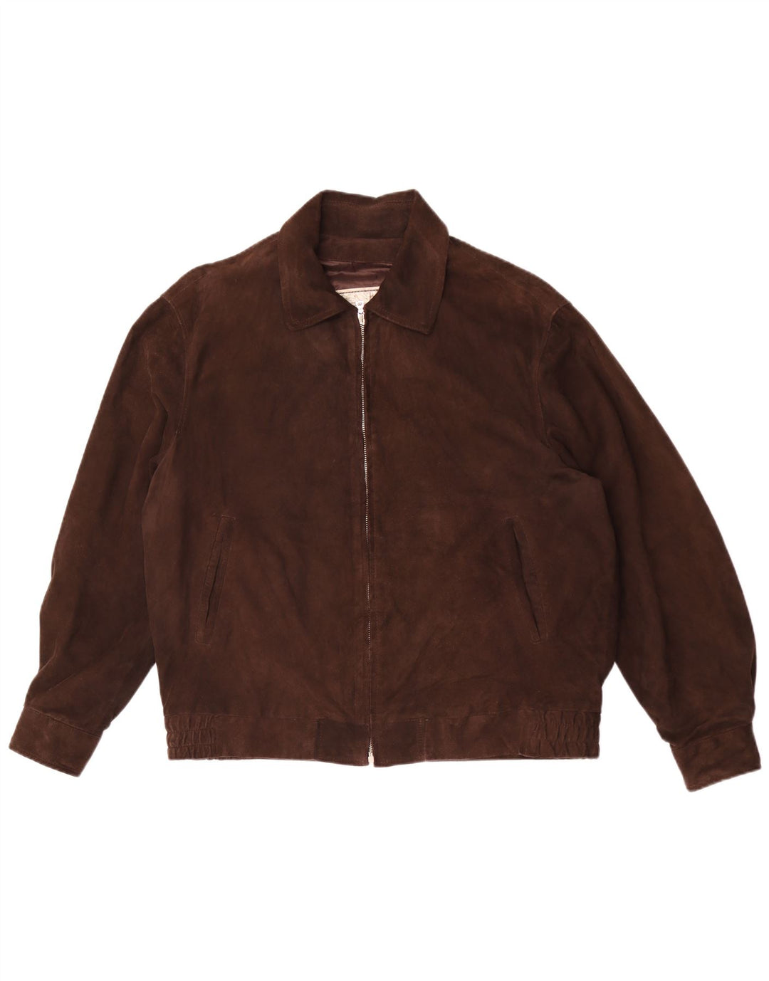 Poggiani Mirella Herren Wildlederjacke IT 50 Großes braunes Leder
