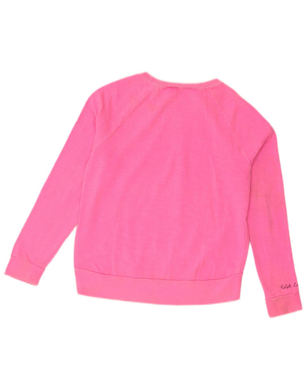 Ralph Lauren Grafik-Sweatshirt für Mädchen, 13–14 Jahre, Größe L, Rosa, Baumwolle