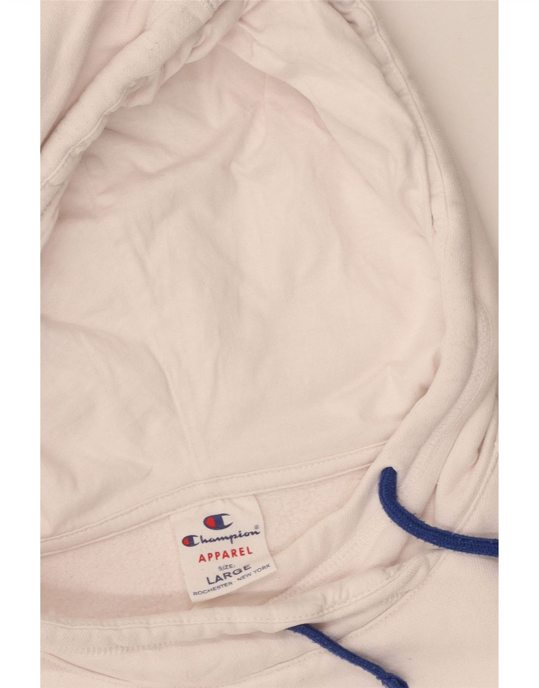 CHAMPION Kapuzenpullover mit Grafik für Mädchen, 11–12 Jahre, Größe L, weiße Baumwolle