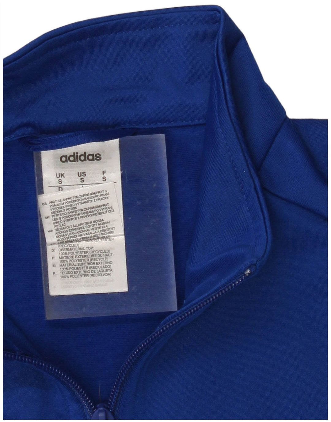 ADIDAS Herren-Trainingsanzug-Oberteil, Jacke, klein, blau, Polyester