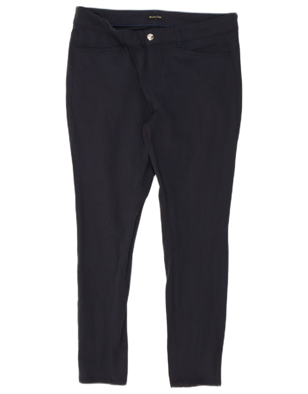 MASSIMO DUTTI Damen Crop Casual Hose EU 42 Large W32 L26 Marineblau