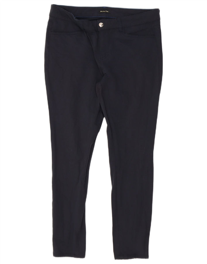 MASSIMO DUTTI Damen Crop Casual Hose EU 42 Large W32 L26 Marineblau