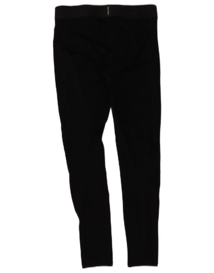 Nike Damen Dri Fit Graphic Leggings UK 12 Mittelschwarzes Polyester