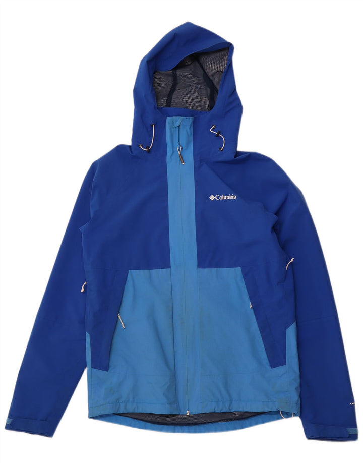 COLUMBIA Herren Omni-Tech Regenjacke mit Kapuze, UK 38, mittelblau, Farbblock