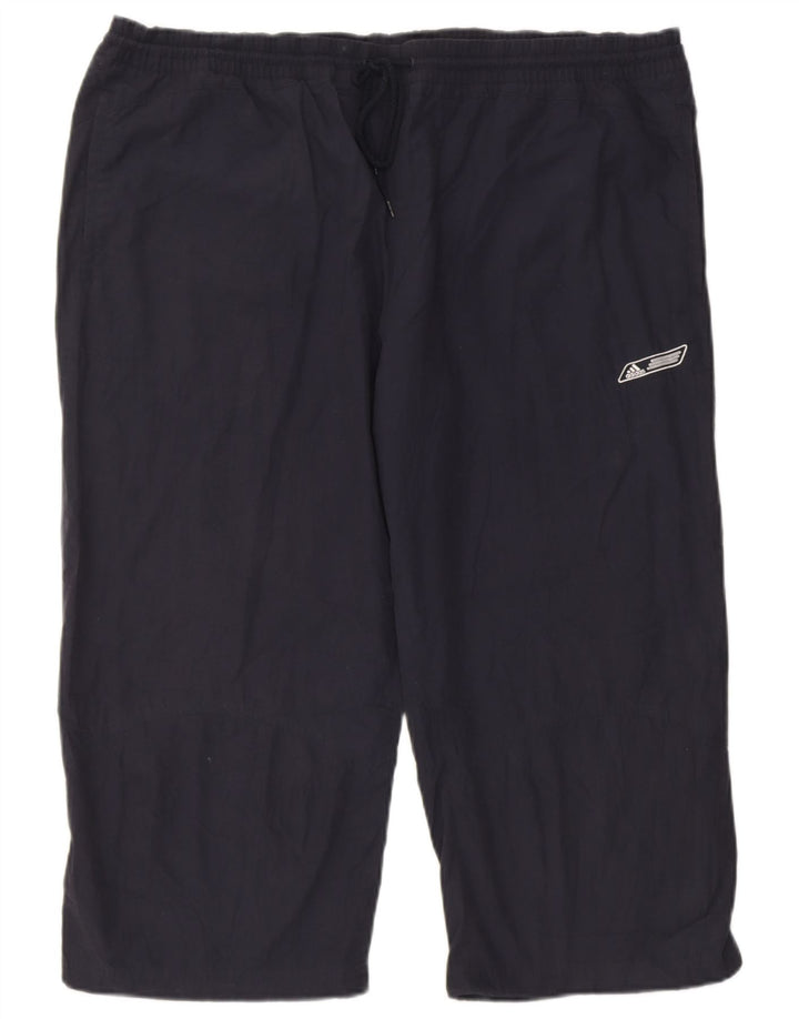ADIDAS Mens Capri Tracksuit Trousers XL Navy Blue Polyester