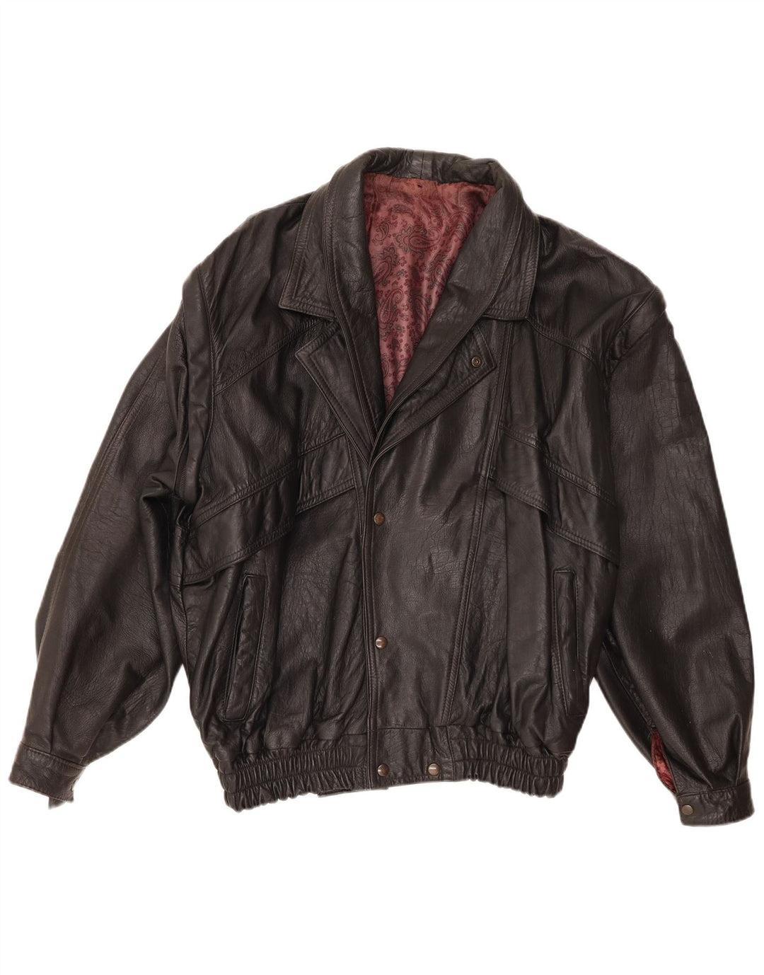 Vintage Herren Lederjacke UK 36 Small Schwarz