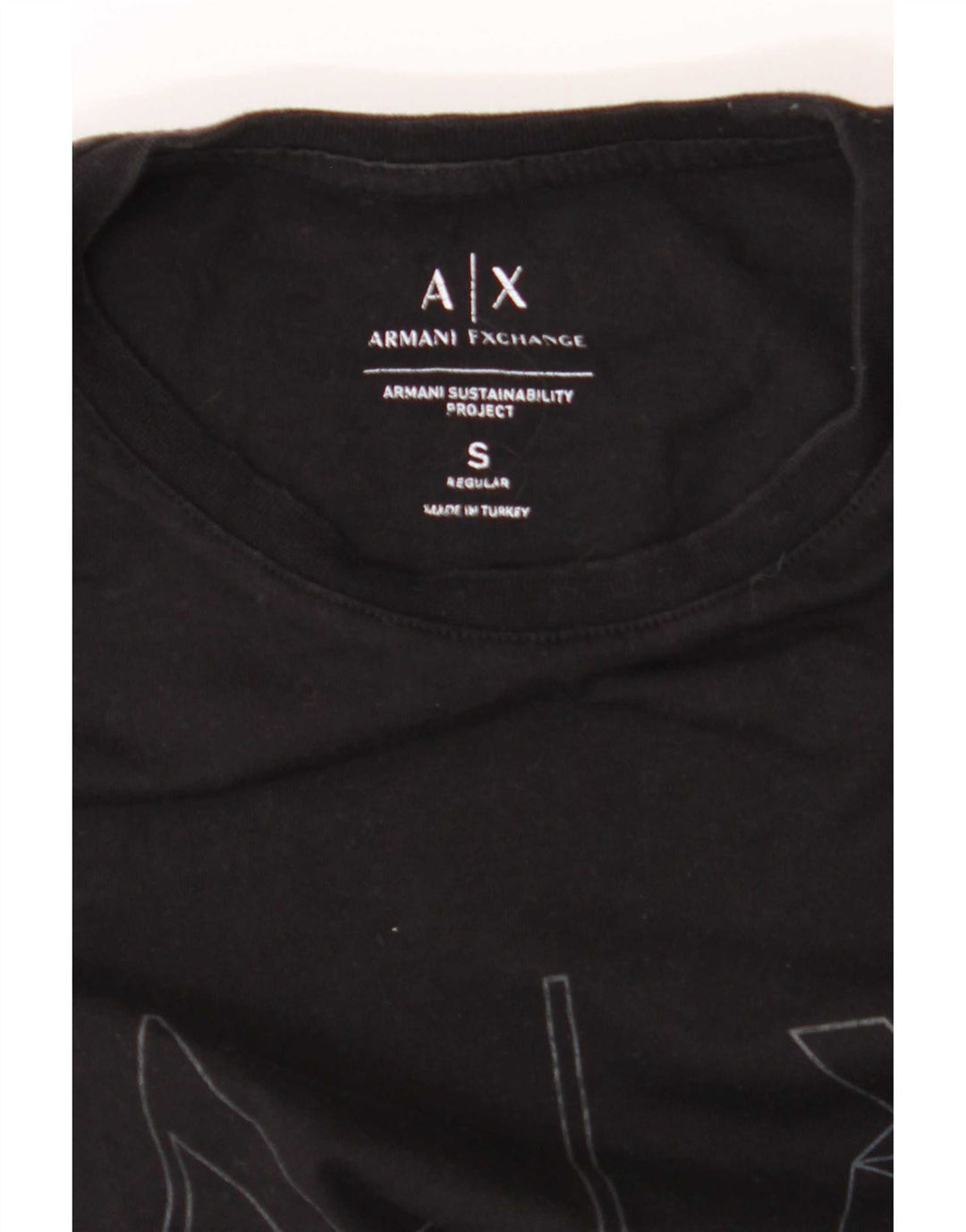 Armani Exchange Herren Regular Graphic T-Shirt Top Small Schwarz Geometrisch