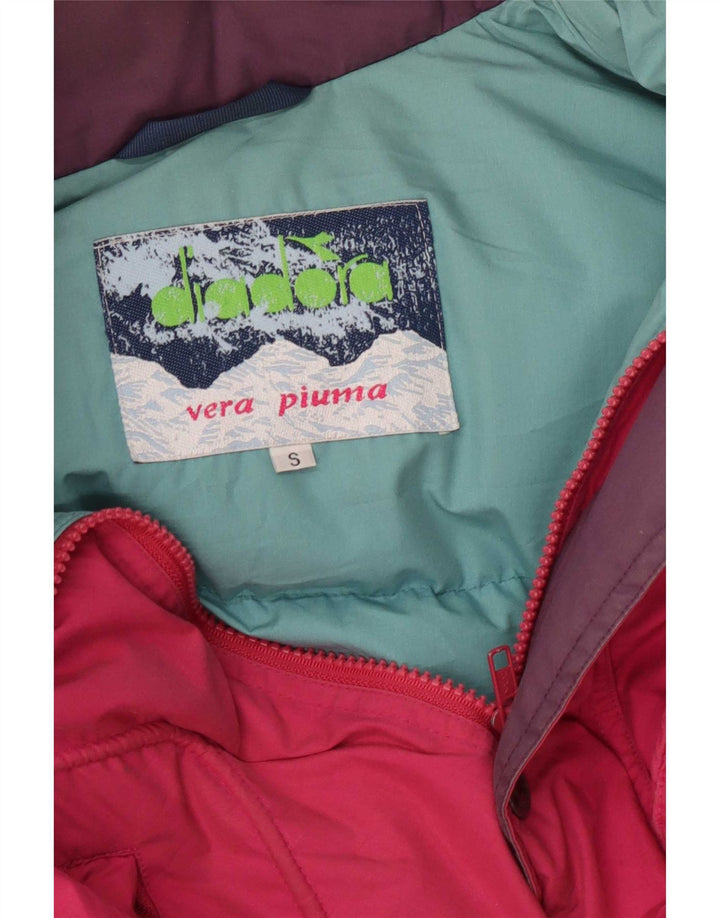 Diadora Wattierte Herrenjacke UK 36 Small Pink Colourblock Polyester