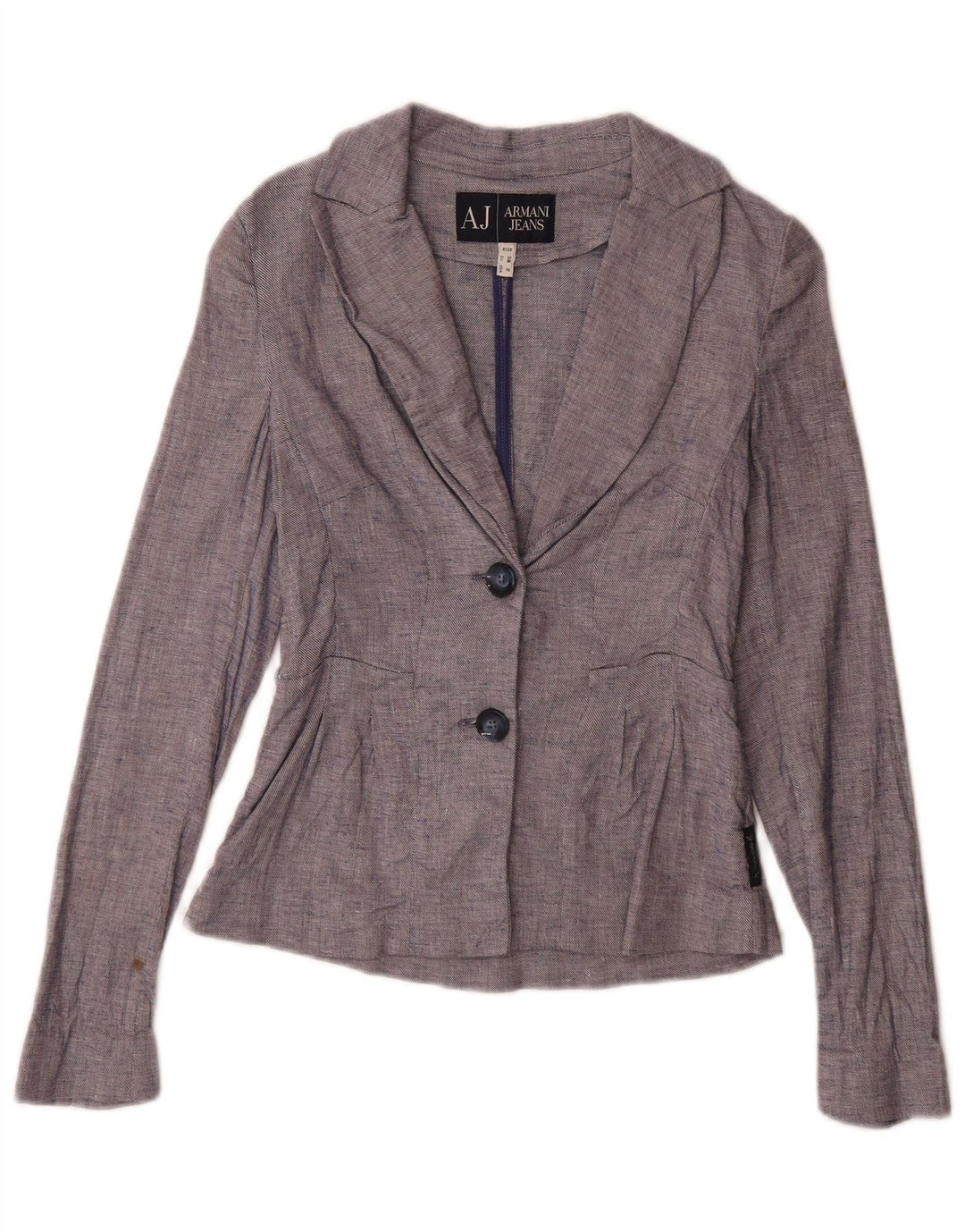 Armani Jeans Damen 2-Knopf-Blazerjacke US 2 XS Marineblau
