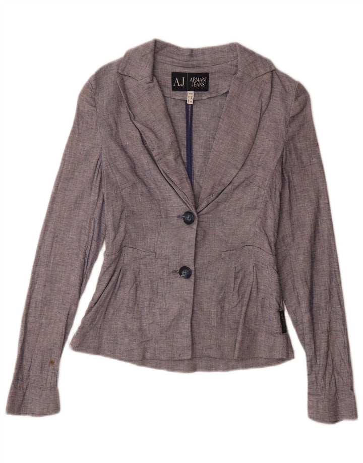 Armani Jeans Damen 2-Knopf-Blazerjacke US 2 XS Marineblau