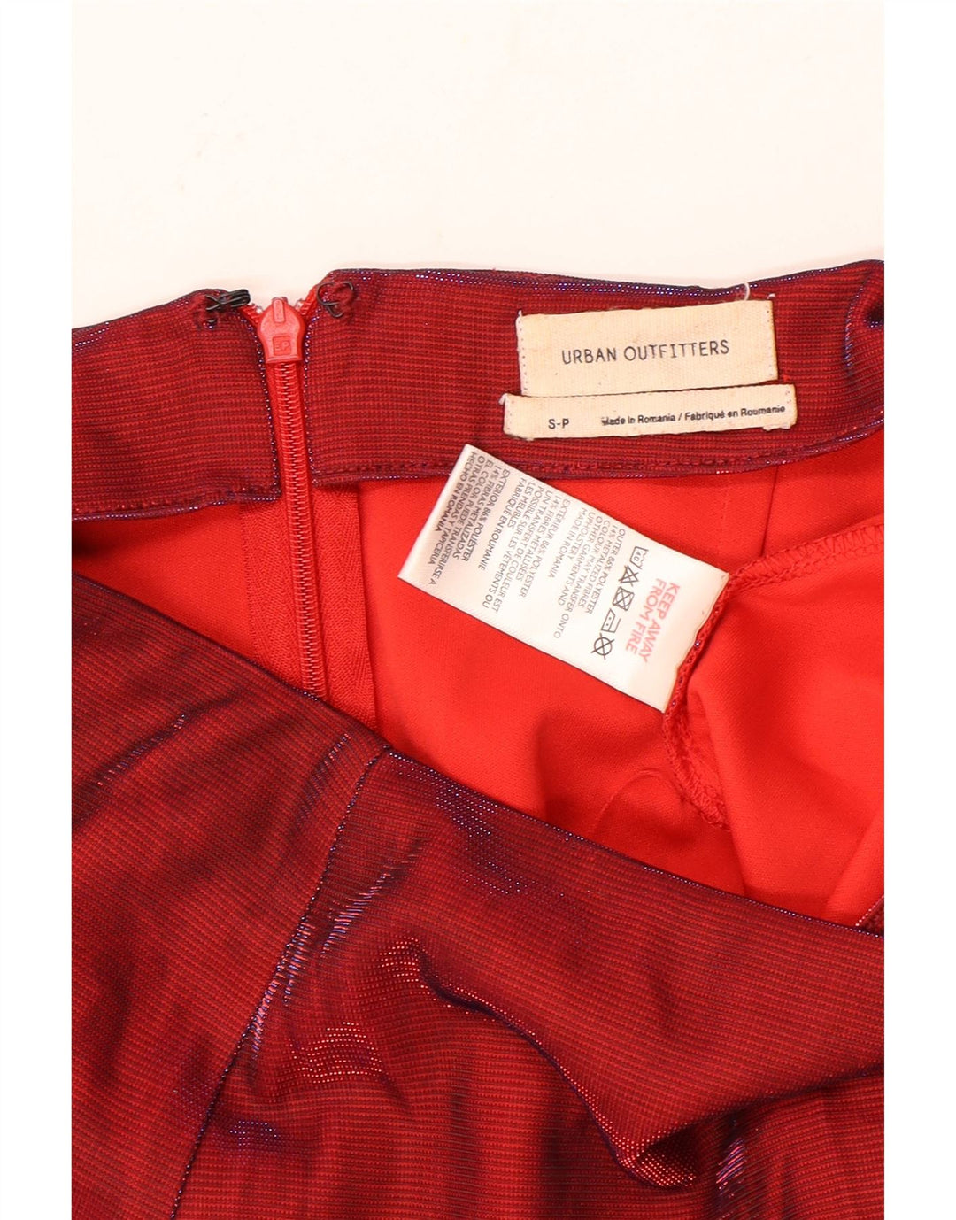 URBAN OUTFITTERS Damen Minirock Small W28 Kastanienbraunes Polyester