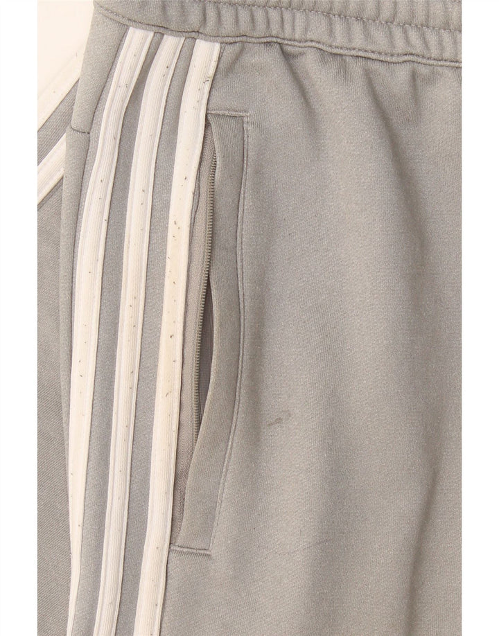 Adidas Herren-Trainingshose, Jogginghose, groß, grau, Polyester